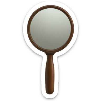 vintage hand held mirror sticker