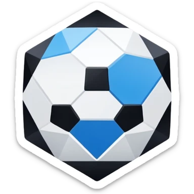 a logo of a club called wish fc blue and white and black sticker