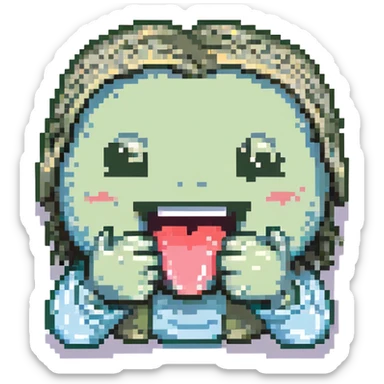 emoji with tongue out, smirking, rubbing hands together sticker