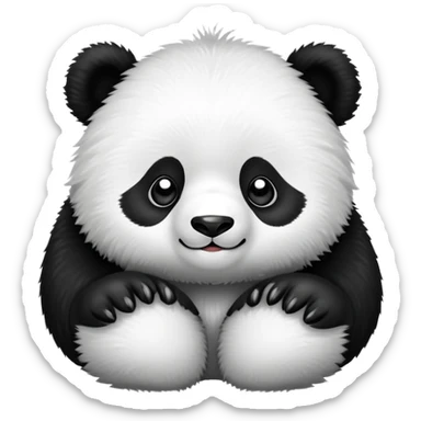 Cute panda bear sticker