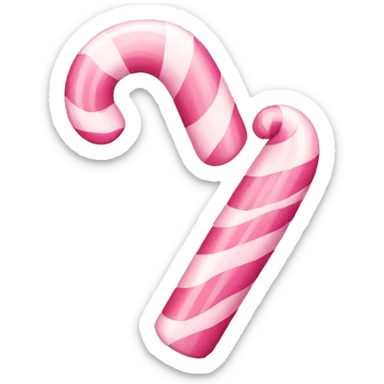 Neutral pink candy cane  sticker