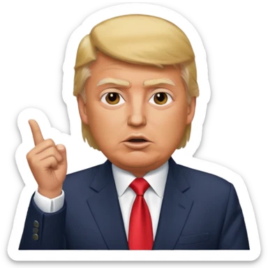 Donald Trump speaking at a rally sticker