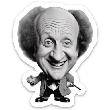 Young Larry fine of the three stooges sticker