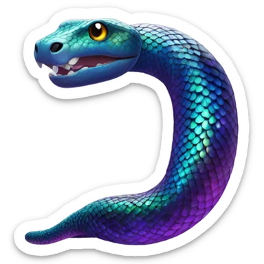 Dark iridescent snake sticker