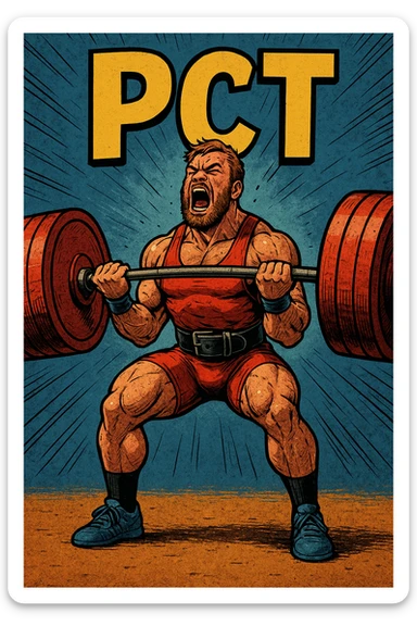 Powerlifter in gara che fa record grazie alla sua "PCT" in italiano sticker