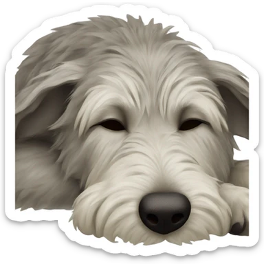  Irish wolfhound dog sleeping sticker