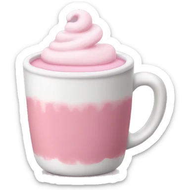Pink hot cocoa sticker
