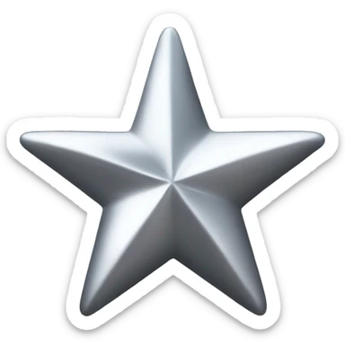 silver star sticker