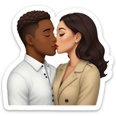 Tefi Valenzuela Peru Instagram Model kissing Josh King Madrid sticker