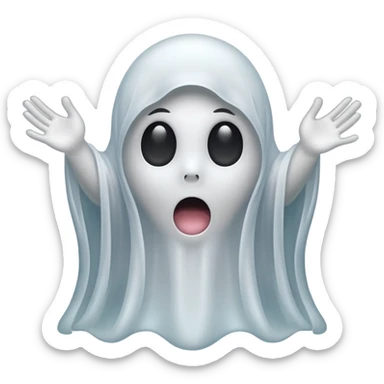 surprised ghost sticker