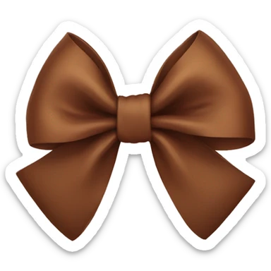 Brown bow  sticker