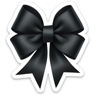 black cute ribbon, bow-knot sticker