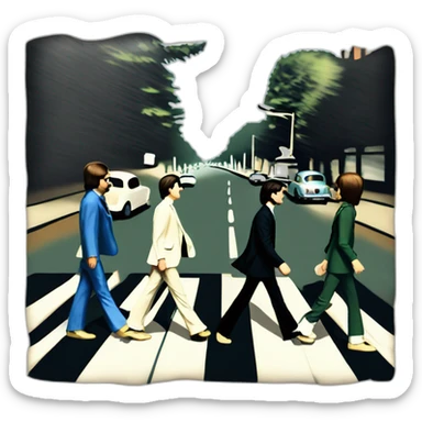 beatles abbey road sticker