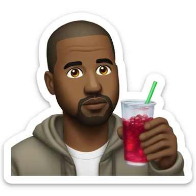 Kanye west drinking sprite cranberry  sticker