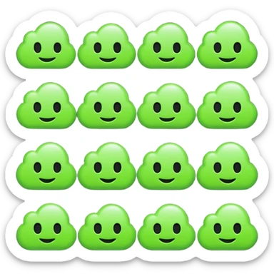 need a perfect emoji pack set for a decentralized infrastructure project for cloud depin etc in web3 crypto black and green neon sticker