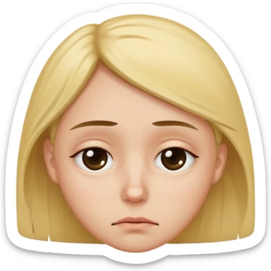 Emoji de cansado y triste con ojeras sticker