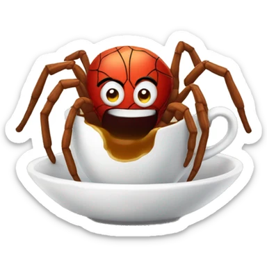 Spider went coffee shop sticker