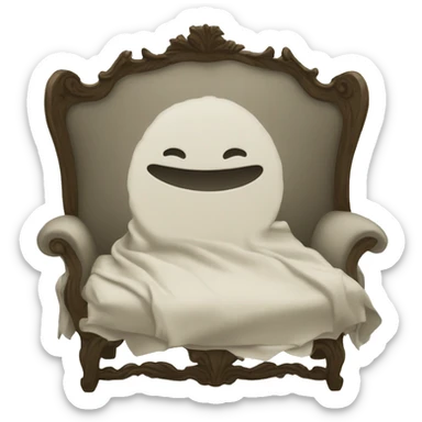 toile with a head peaking out of the seat sticker