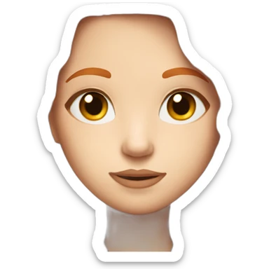 Ginger long hair girl with red eyes and black outfit sticker