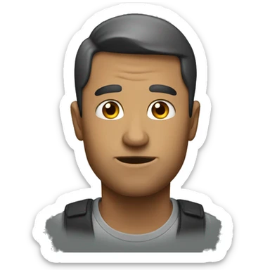 a guy thinks about random topic sticker