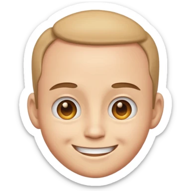 Give me a emoji character with a huge forehead sticker