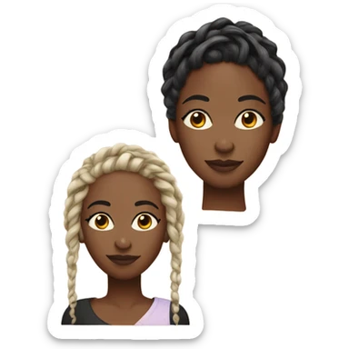 A black mom with ombré faux locs sticker