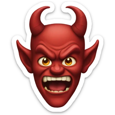 Devil face sticker