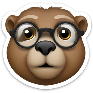 Spying groundhog  sticker