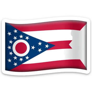 state of ohio flag sticker