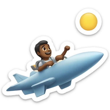 Man Flying in sky sticker