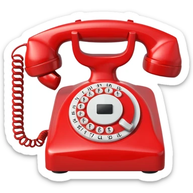 telephone red sticker