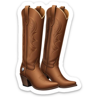 classic western cowboy boots with pointed toe and tall shaft sticker