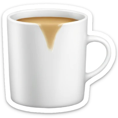 There is milk in the white mug sticker