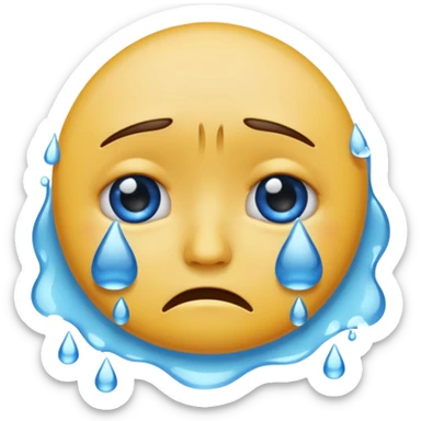 Üzgün gözleri dolan emoji sticker