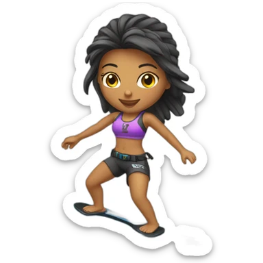 wakeboard-girl sticker