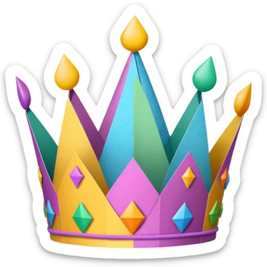 Paper Birthday crown sticker