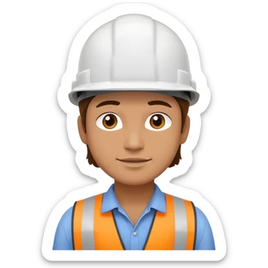 builder in a helmet sticker