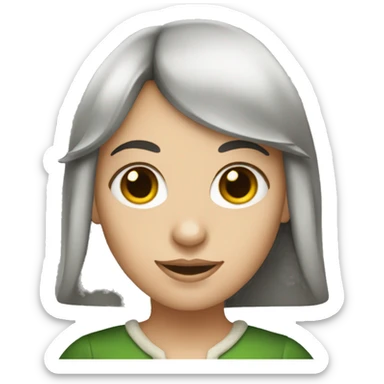 white-woman-with-dark-hair-and-bangs elf sticker