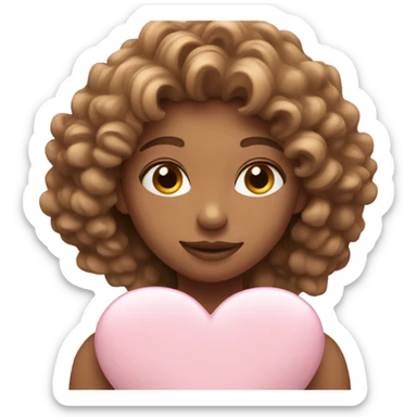 light pink heart  sticker