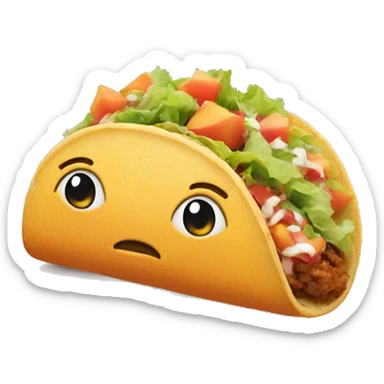 Two peach taco sticker