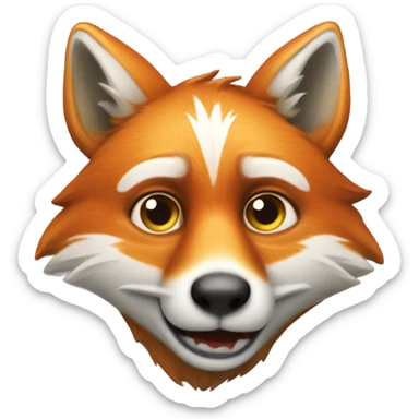 Furry renard qui a faim  sticker