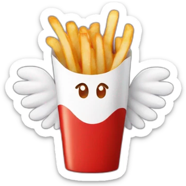 angel french fry with sriracha sticker