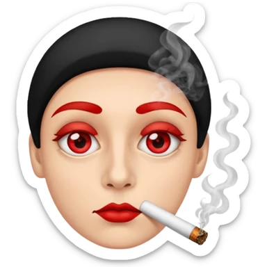 Emoji Smoking weed sticker