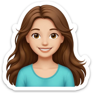 summer vibes girl brun hair long hair sticker