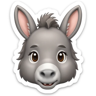Cute donkey sticker