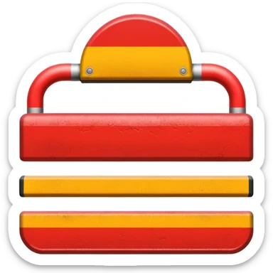 quebra mola vermelho na rua sticker