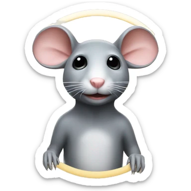 The rat emoji, but with a halo sticker