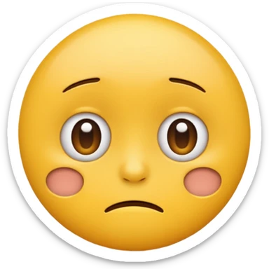 Bored face emoji  sticker