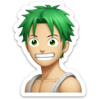 zoro as a luffy sticker