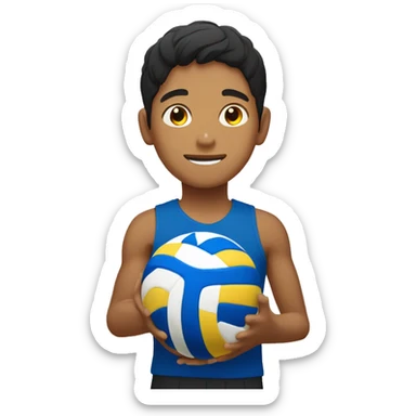 Filipino boy with volleyball  sticker